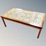 A 1970's Danish tiled coffee table