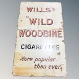 An enamelled sign - Wills's wild woodbine cigarettes more popular than ever,