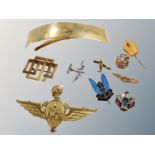 An interesting collection of military related badges,