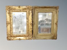 Two 19th century decorative gilt framed mirrors