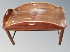 A Danish oversized butler's tray on stand