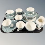 A twenty one piece Royal Doulton Cascade tea set