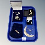 A collection of costume jewellery, cufflinks,