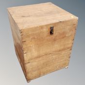 An Asian teak storage box