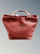 A Mulberry Hellier red leather hand bag