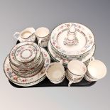 Forty four pieces of Copeland spode Chinese rose tea and dinner china
