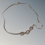A heavy silver pendant chain