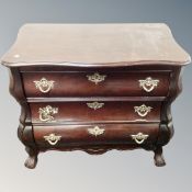 A fall fronted cabinet fitted a drawer in the style of a Dutch commode chest