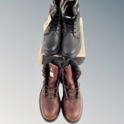 A pair of Port West safety boots,