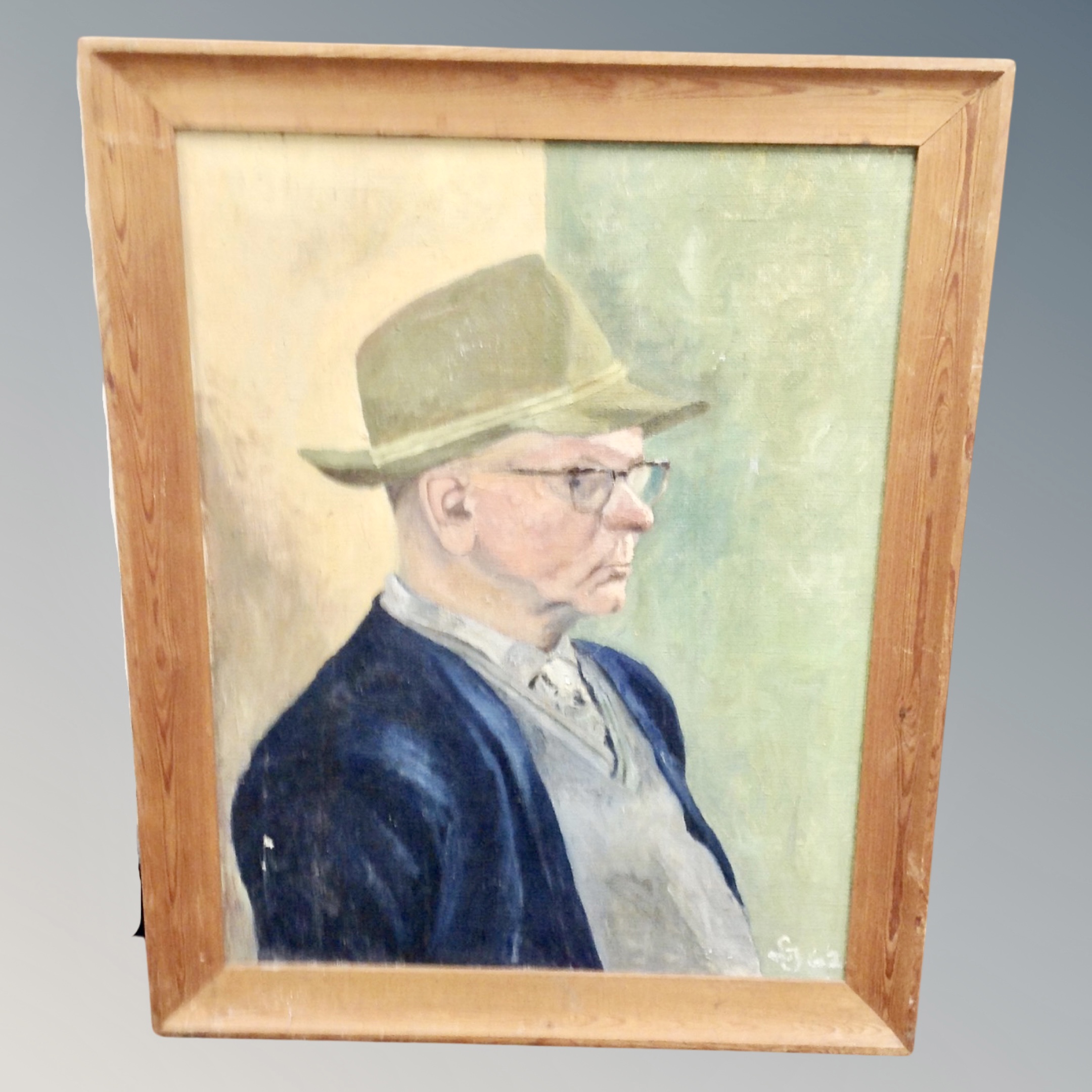 Continental School : Portrait of a Gentleman, oil on canvas, monogrammed, dated '62,