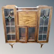 A 1930's mahogany side by side cabinet