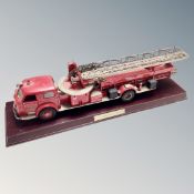 A Franklin Mint 1954 American La France fire engine on plinth