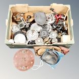 A box of vintage and later fishing reels,