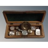 An Indian table box containing a collection of silver,