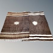 Two Turkish goat fur rugs