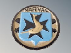 An old French naval plaque for Naval submarine division