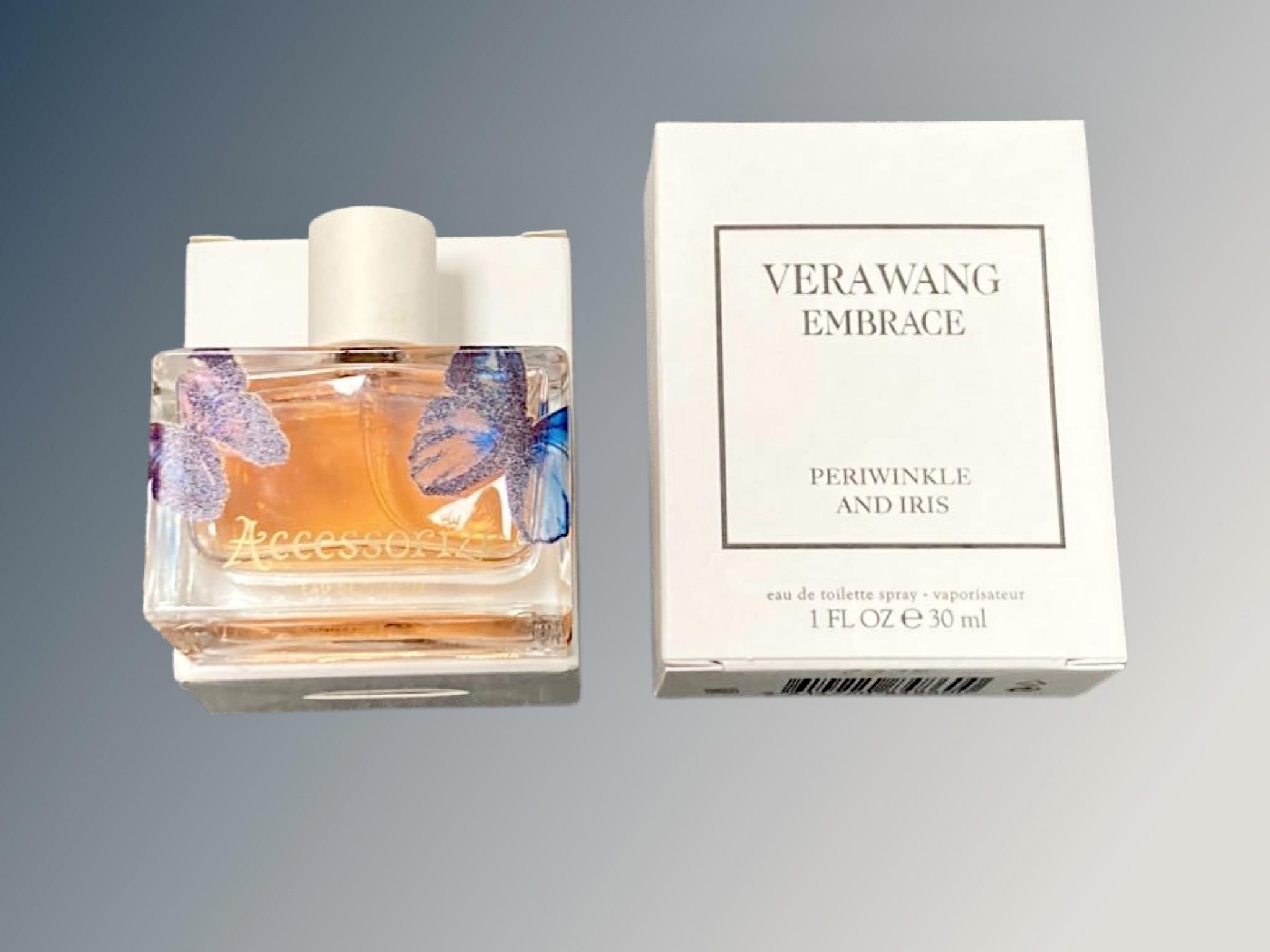 A Vera Wang bottle of Embrace 30ml,