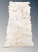 A sheepskin rug.