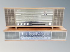 A 20th century Bang & Olufsen Beomaster 900 radio and a Philips FM stereo radio (continental
