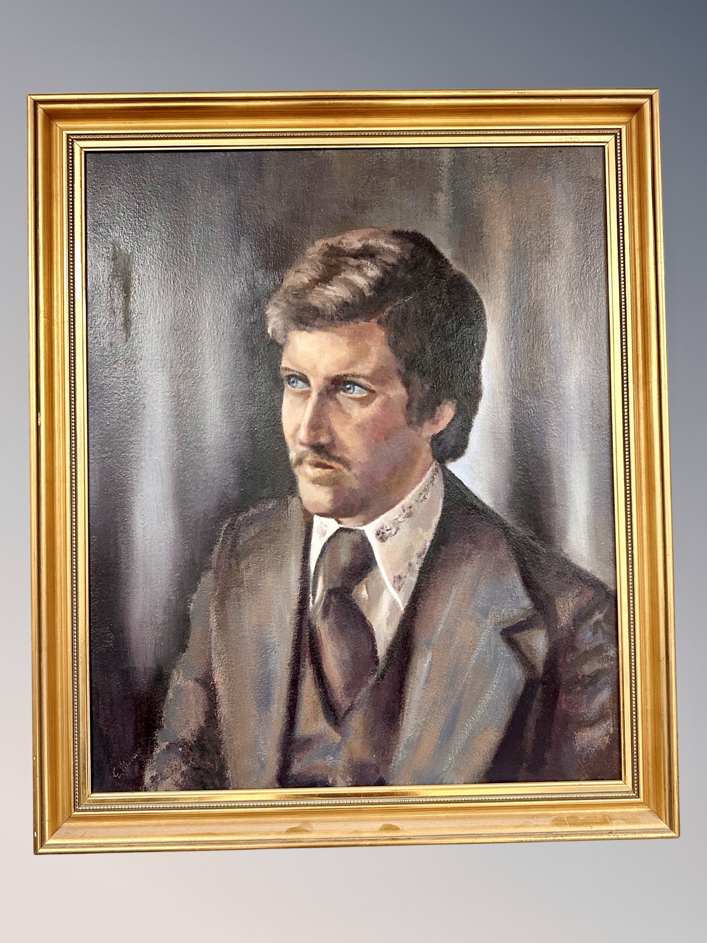 Edward Murray : Portrait of a gentleman, oil on canvas, indistinctly signed, - Image 2 of 2