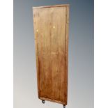 A pine sentry door corner cabinet,