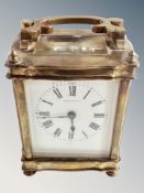 A brass carriage timepiece,