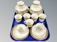 Twenty-nine pieces of Royal Copenhagen gilt rimmed tea china