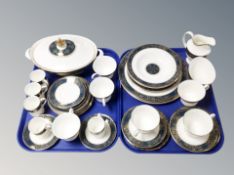 Approximately 37 pieces of Royal Doulton Carlyle coffee, tea and dinner china.