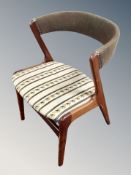 A Danish teak framed elbow chair