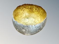 Malcolm Appleby : A contemporary Scottish silver-gilt bowl, Edinburgh 2008, of circular form,