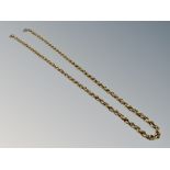 A 9ct gold rope-twist necklace, length 43cm CONDITION REPORT: 9.8g.