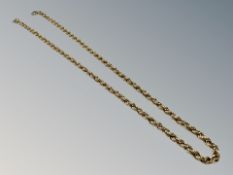 A 9ct gold rope-twist necklace, length 43cm CONDITION REPORT: 9.8g.