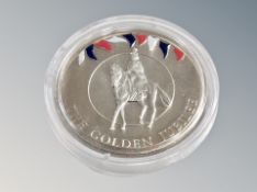 A Falkland Islands golden jubilee commemorative 50p coin