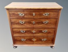 A 19th century continental mahogany chest of drawers,