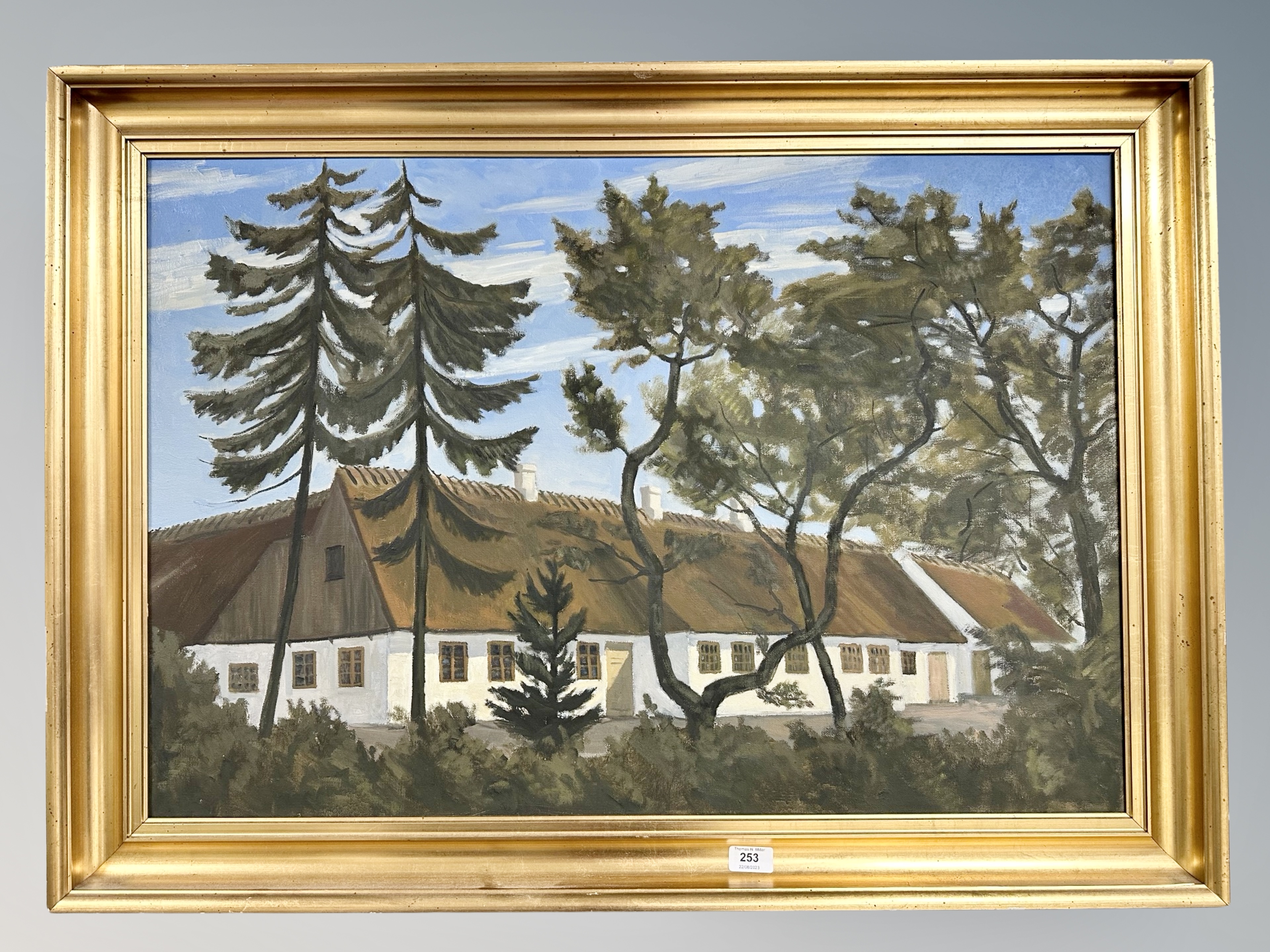 Continental School : Building in woodland, oil on canvas, - Image 2 of 2