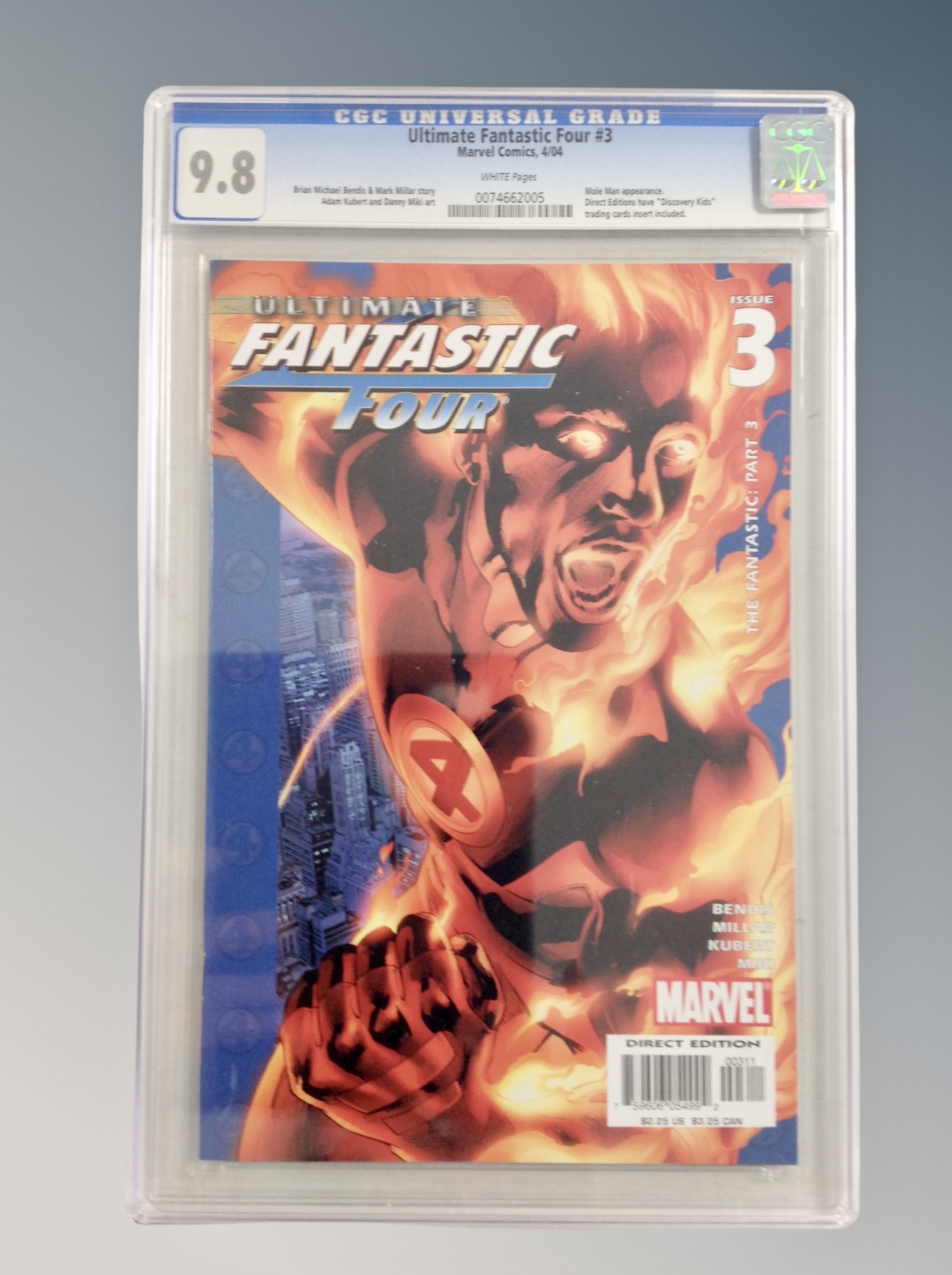 Marvel Comics : Ultimate Fantastic Four issue 3, CGC Universal Grade 9.8, slabbed.