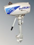 A Suzuki outboard motor