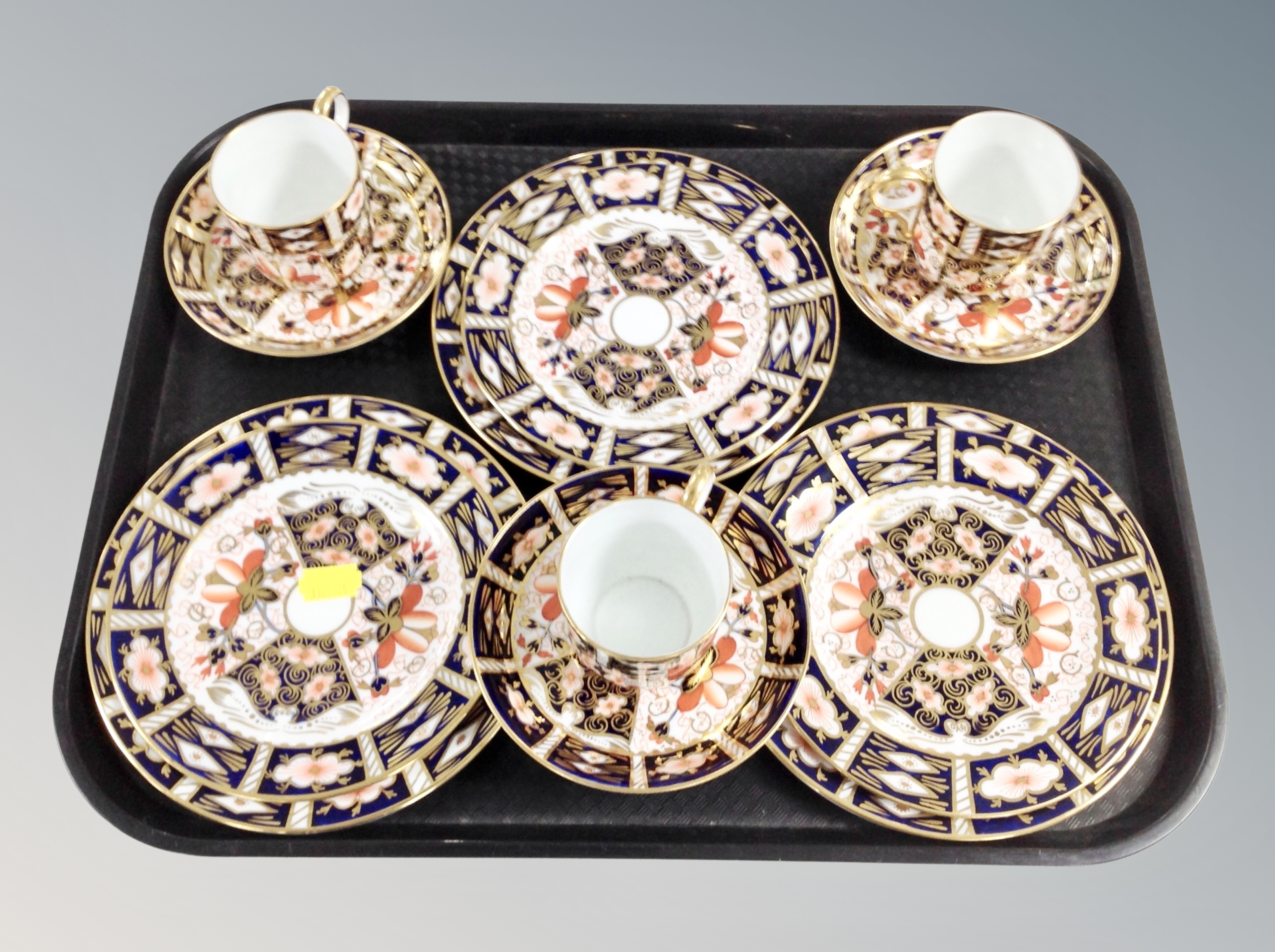 Twelve pieces of Royal Crown Derby Imari 2451 pattern tea china,