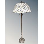 A Tiffany style leaded glass standard lamp