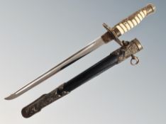 A copy of a WWII Japanese officer's dagger in sheath