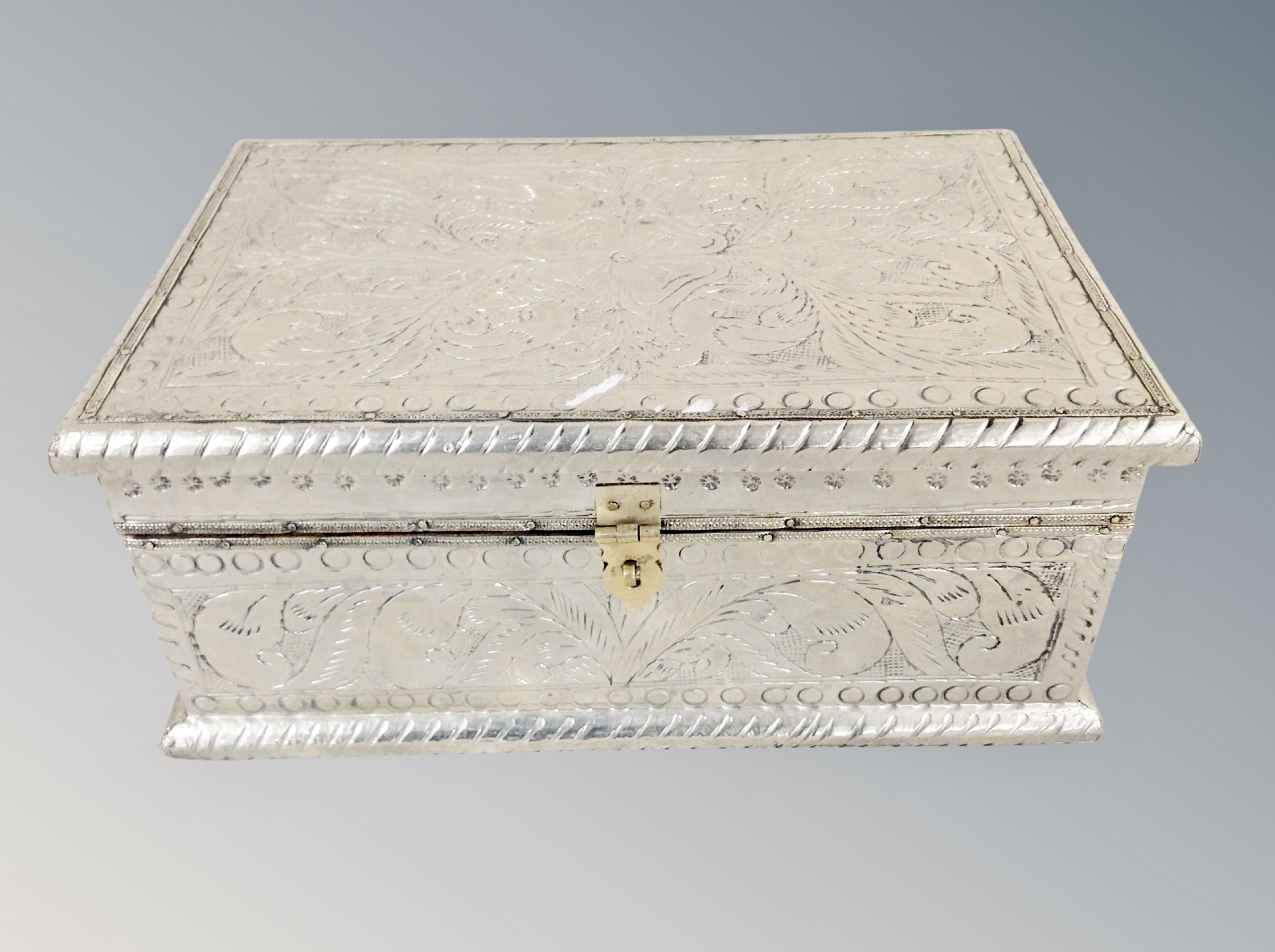 An ornate jewellery casket,