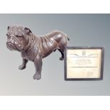 A limited edition Heredities Mack Bulldog figure 213/500 with certificate