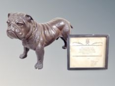 A limited edition Heredities Mack Bulldog figure 213/500 with certificate