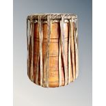 A heavy African wooden drum,