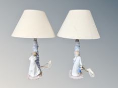 Two Nao figural table lamps.