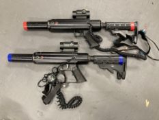 Twelve laser combat guns