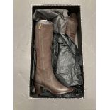 A pair of Duo boots : Feltham, brown nubuck, UK size 3,
