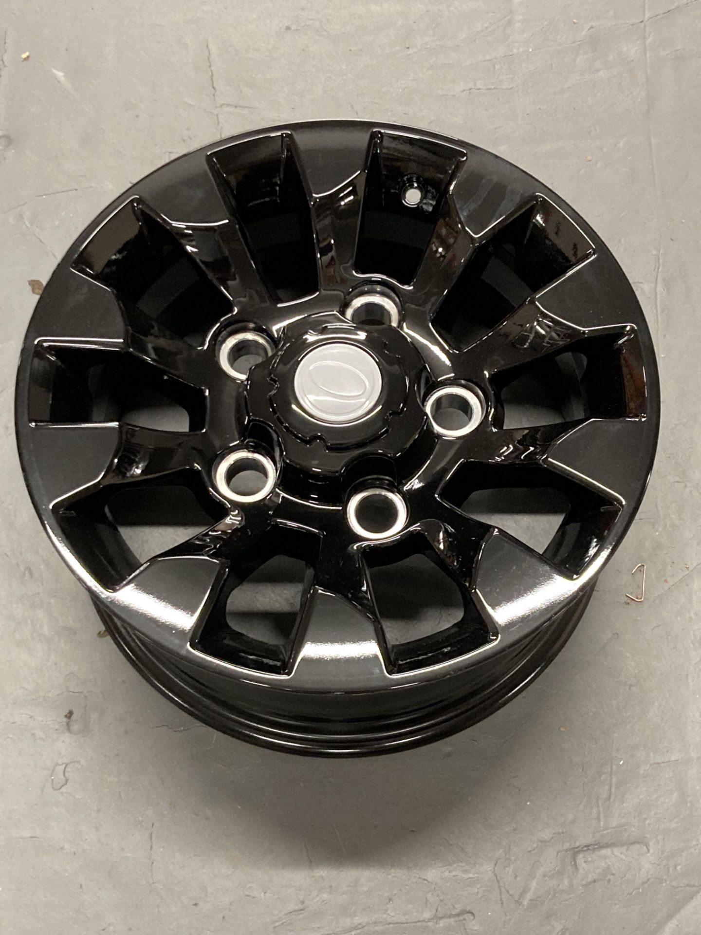 An un-used alloy wheel