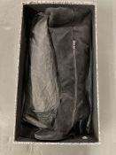 A pair of Duo boots : Ames knee length boots, black suede, EU size 39,