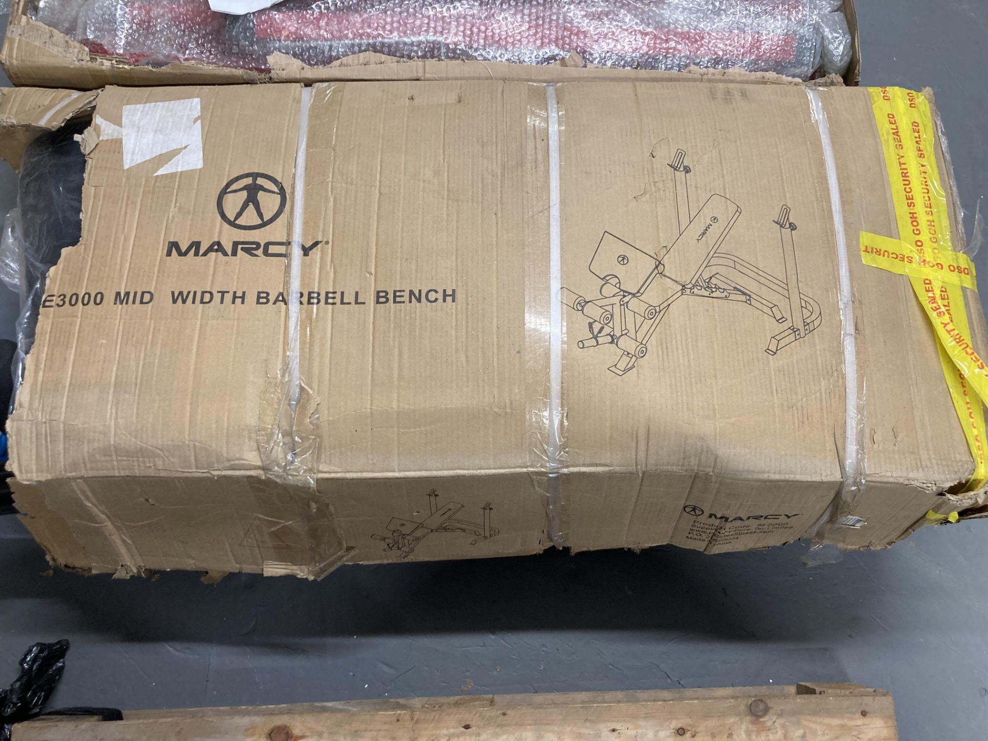 A Marcy bar bell bench in box,